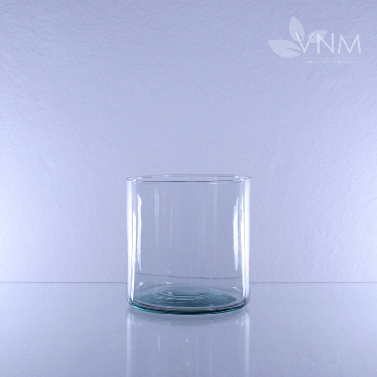 Vidrio Natural de México | Decoración - Cilindro 6x6 Transparente